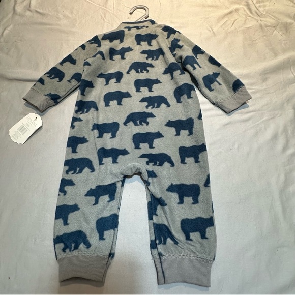 Kyle & Deena - NWT - Cozy Blue and Gray Fleece Baby Bunting bag/Romper - Picture 3 of 4